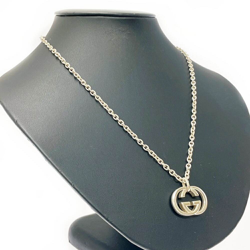 Gucci Silver Interlocking Double Gg Necklace - image 2